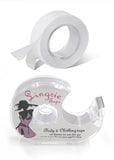 roll of clear, double sided tape removed from the packaging and tape cutter