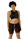 front view of Jazzy, who had firm C cups, modeling the Active Top in black