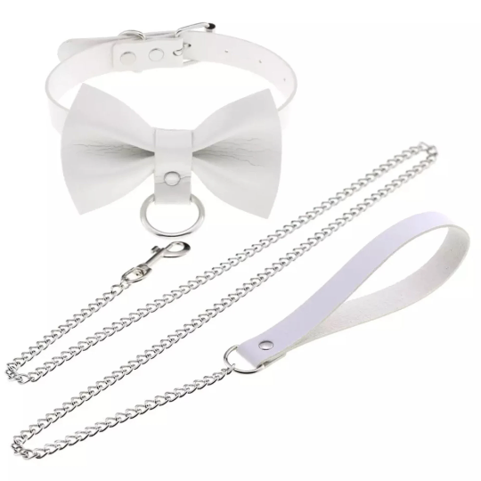 Choker with chain shop leash