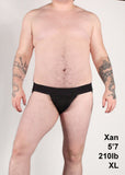 Plain Black Packing Jock Strap with Pouch Pocket + Foam Cup