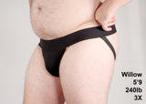 Plain Black Packing Jock Strap with Pouch Pocket + Foam Cup