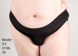 Plain Black Packing Briefs with Pouch Pocket + Foam Cup