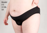 Plain Black Packing Briefs with Pouch Pocket + Foam Cup