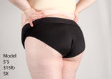 Plain Black Packing Briefs with Pouch Pocket + Foam Cup