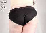 Plain Black Packing Briefs with Pouch Pocket + Foam Cup