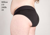 Plain Black Packing Briefs with Pouch Pocket + Foam Cup
