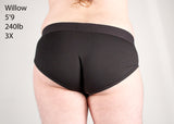 Plain Black Packing Briefs with Pouch Pocket + Foam Cup