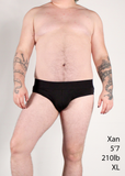 Plain Black Packing Briefs with Pouch Pocket + Foam Cup