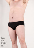 Plain Black Packing Briefs with Pouch Pocket + Foam Cup