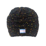 Pride Speckled Knit Ponytail Beanie