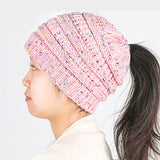 Pride Speckled Knit Ponytail Beanie