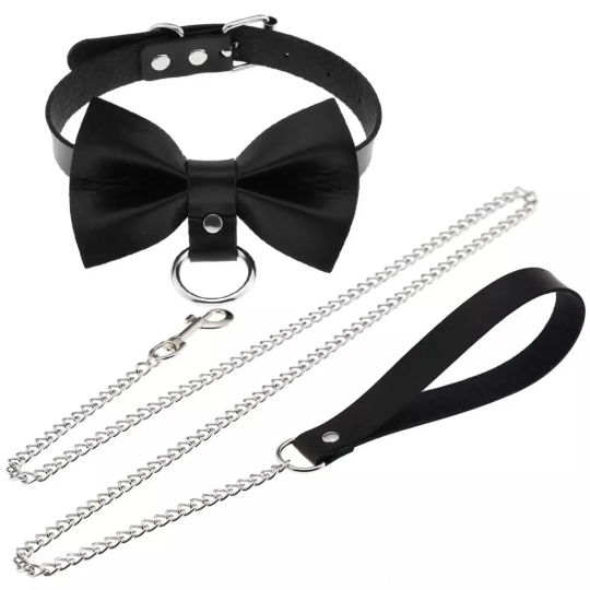 Choker with chain sales leash