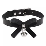 Buckled Bow Collar with Bell - GenderBender pride