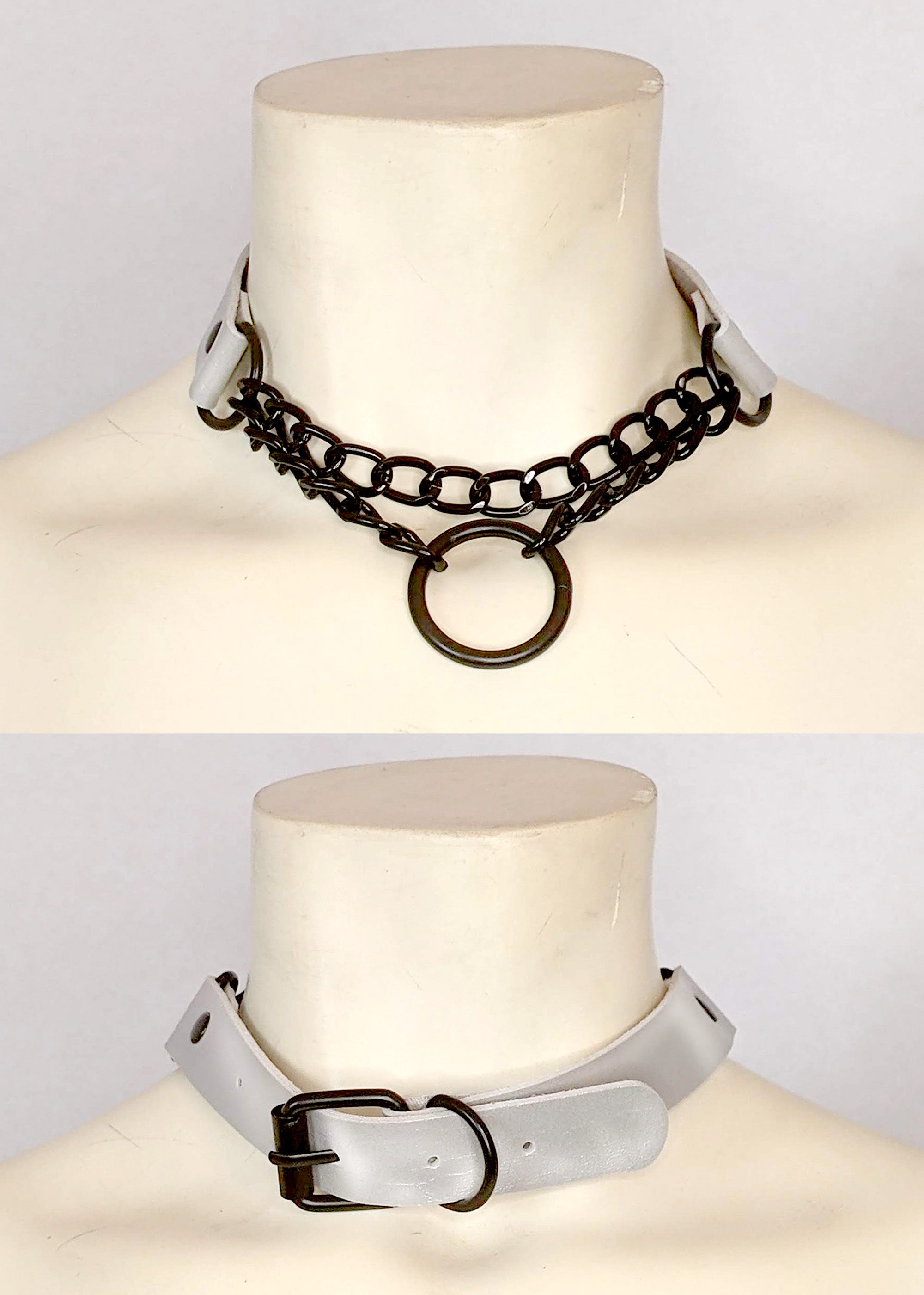 GenderBenderLLC Choker Extenders Snap Buckle Extension for Large Neck Collar