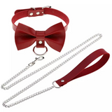 Bow Tie Choker + Chain Leash - GenderBender pride
