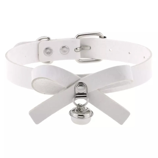 Buckled Bow Collar with Bell